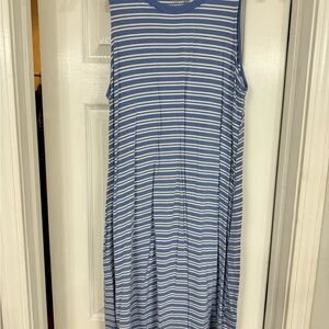 Time and Tru Blue and White Striped Dress